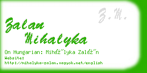 zalan mihalyka business card